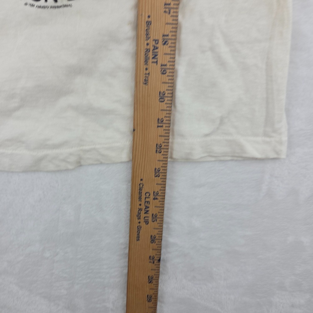 VTG 80s Amnesty International Conspiracy Of Hope Concert Shirt Sz Med STAINED - Picture 9 of 12